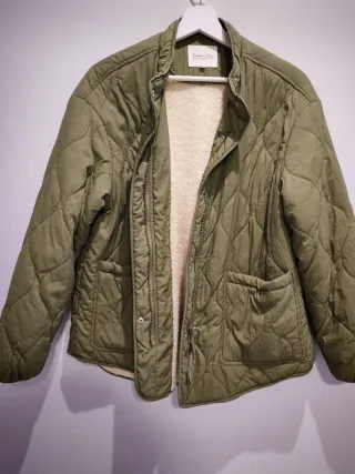 Chaqueta acolchada verde mujer