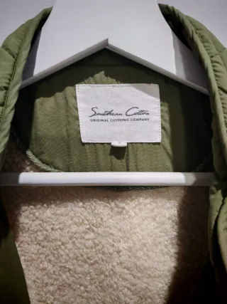 Chaqueta acolchada verde mujer