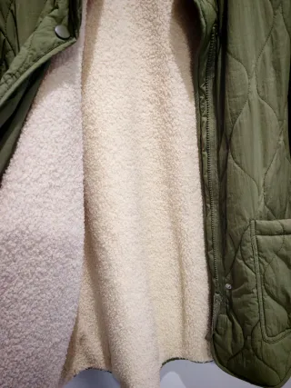 Chaqueta acolchada verde mujer