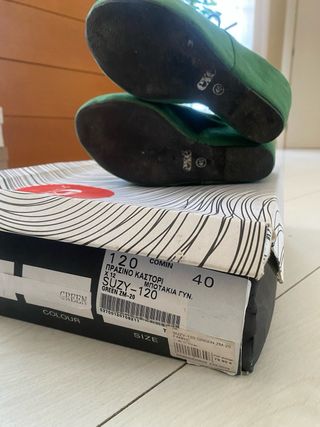 Botines Exé verdes piel con cordones y plataforma