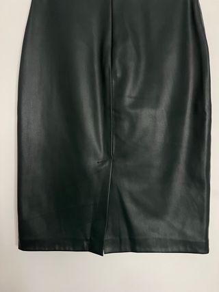 Falda lápiz verde Mango