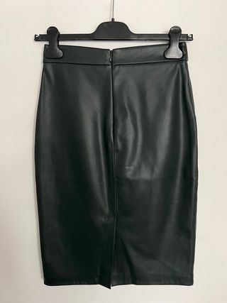 Falda lápiz verde Mango