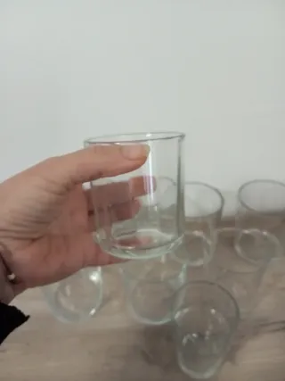 Lote 9 vasos de cristal variados