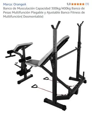 Banco de pesas multifunción, desmontable