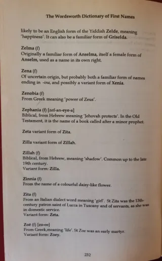 The Wordsworth Dictionary of First Names