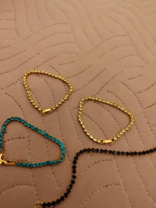 Bracciali tennis rame e vetro