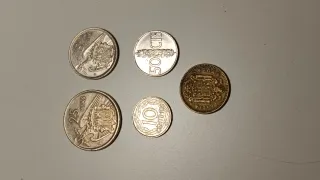 Lote 5 monedas Francisco Franco 1957-1963