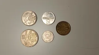 Lote 5 monedas Francisco Franco 1957-1963