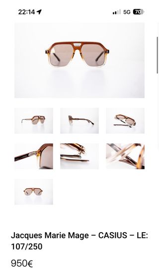 Gafas de Sol Jacques Marie Mage Casius