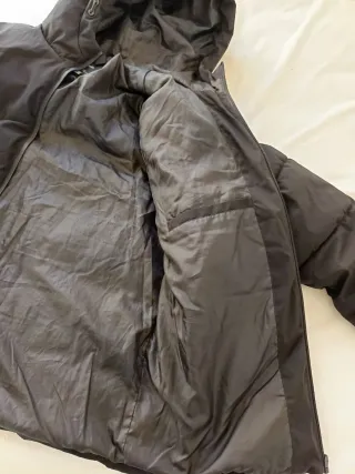 Chaqueta parka negra hombre