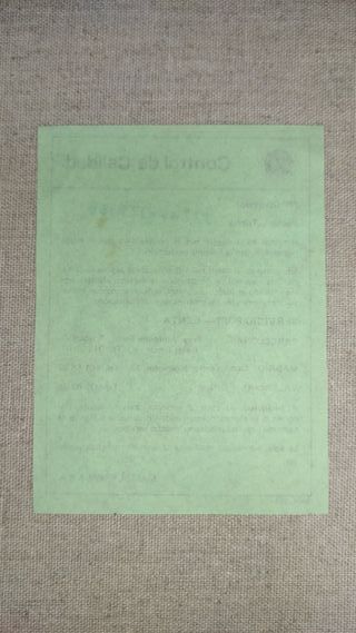 Documento Control de Calidad Mattel Años 80