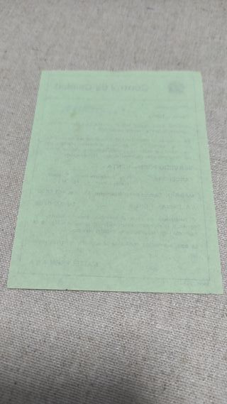 Documento Control de Calidad Mattel Años 80