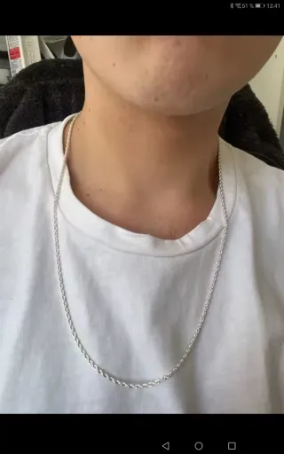 Cadena cordón bañada en plata