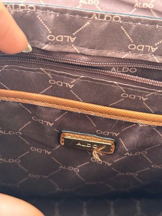 Bolso Aldo Marrón con Diseño de Cebra y Flores