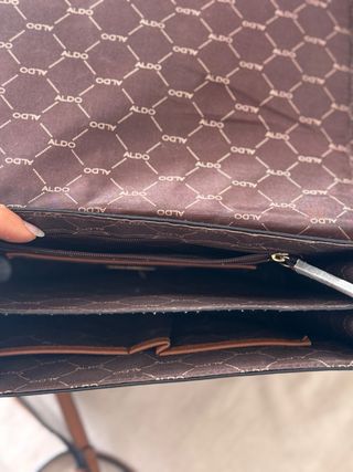 Bolso Aldo Marrón con Diseño de Cebra y Flores