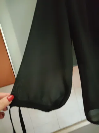 Camicetta donna nera con rouches