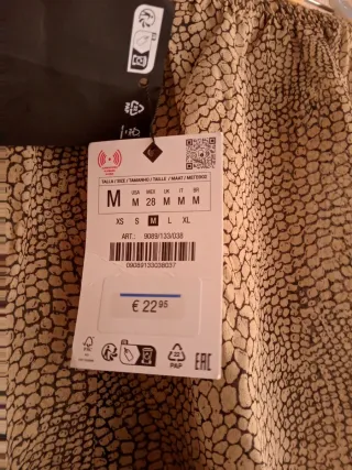 (M) Shorts lencería Zara semitransparentes