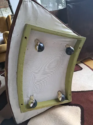 4 Sillones Vintage Ruedas Años 70 Marrón