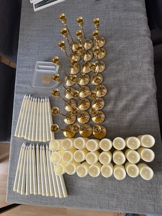 Pack Decoración: Velas, Candelabros y Números Mesa