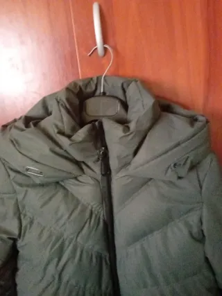 Chaqueta verde larga mujer