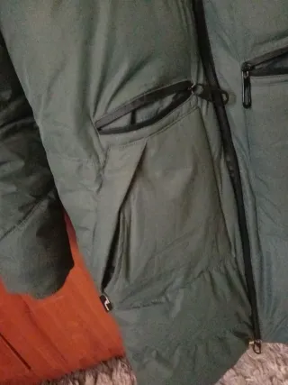 Chaqueta verde larga mujer