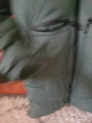 Chaqueta verde larga mujer