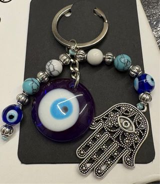 Llavero Ojo Turco y Mano de Fátima