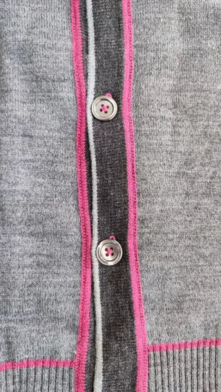 Chaleco hombre XXL gris y rosa