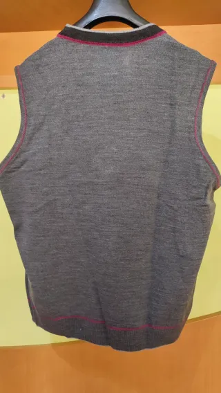 Chaleco hombre XXL gris y rosa