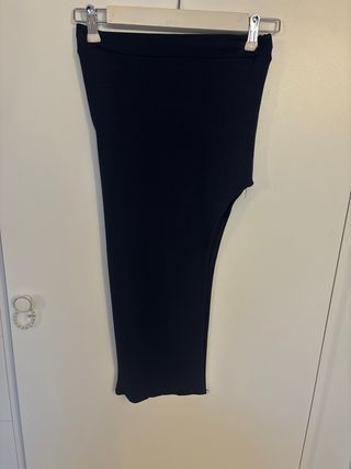 Falda larga azul marino abierta Talla S