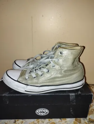 Converse plateadas talla 38,5