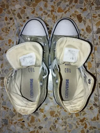 Converse plateadas talla 38,5