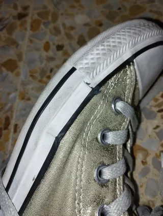 Converse plateadas talla 38,5