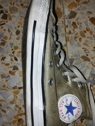 Converse plateadas talla 38,5