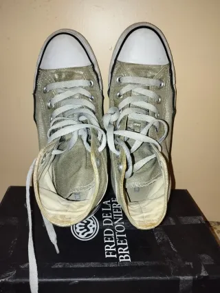 Converse plateadas talla 38,5