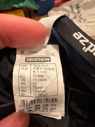 Manoplas Quechua Niños Azul