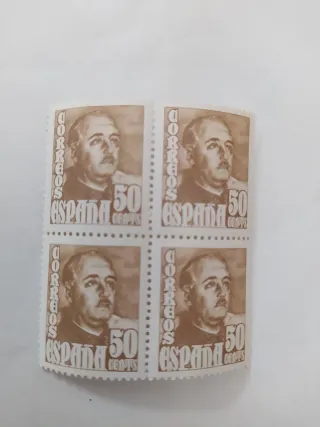 Lote 4 Sellos Franco 50 cts España