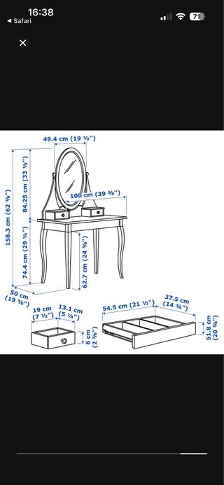 Tocador Ikea Hemnes Blanco - excelente estado