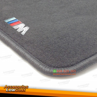 ALFOMBRILLAS SERIE 3 E36 GRIS CON LOGO RIBETE GRI
