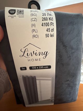 Cortinas Living HOME grises 135x235 cm