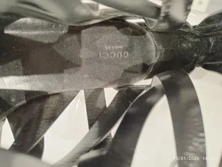 Sandalias Gladiador Gucci Cuero Negro T.40