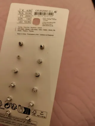 Set 6 paia orecchini con diversi design Nuovi