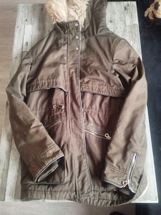 Abrigo de invierno marrón/verde