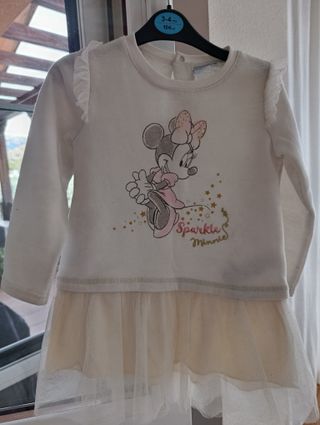 Vestido Minnie Mouse 2-3 años