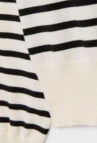 Jersey Stradivarius Rayas Blanco y Negro Talla XS