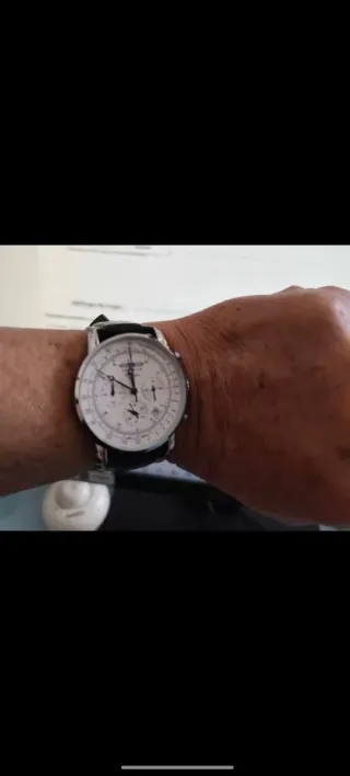 Reloj Zeppelin Cronógrafo Plata/Blanco