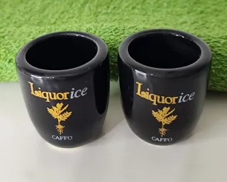 Coppia Bicchierini cicchetti  Liquirizia Caffo