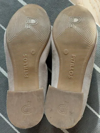 Zapatos Pitillos T.39 Piel Nobuk Beige