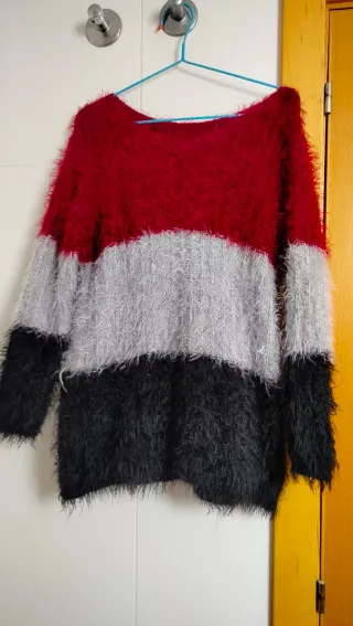 Jersey peluche tricolor talla 38