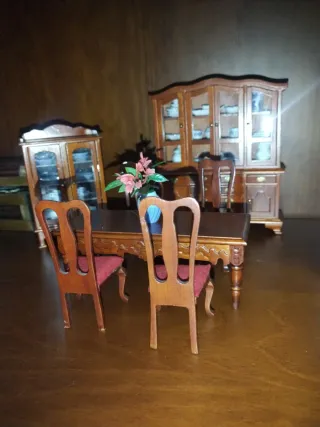 Muebles Comedor Casita Muñecas Madera